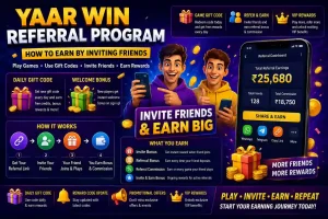 Yaar Win Earn Free Credits and Referral Bonus
